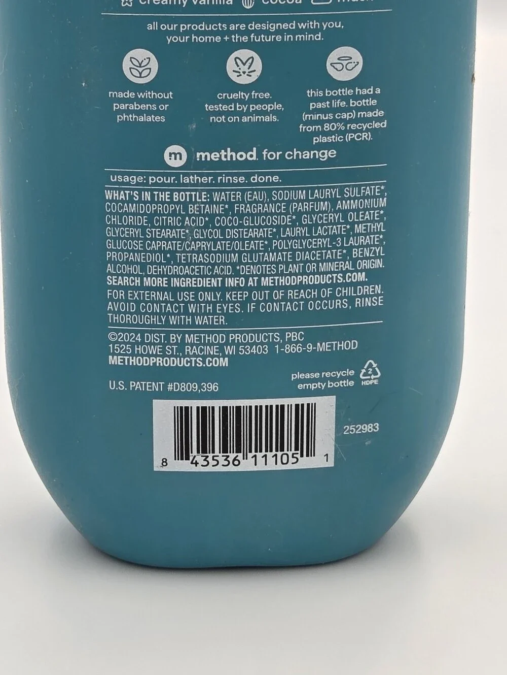Method creamy vanilla